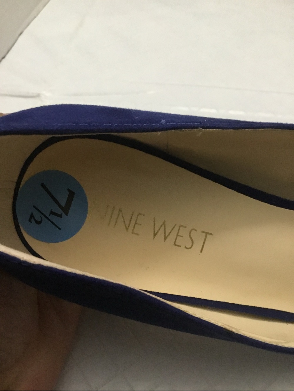 Nine West Royal Blue Pointed Toe Pumps Stiletto Heel Size 7.5 Like New - Picture 12 of 12